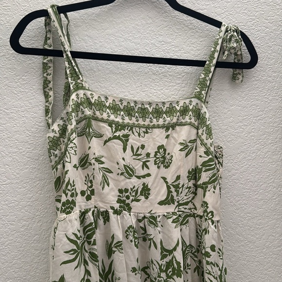 Japna Green Floral Boho Maxi Dress Rayon Size M - Picture 2 of 6